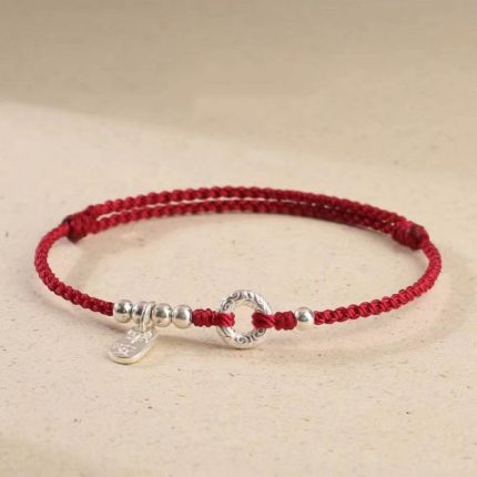 Buddha Stones 925 Sterling Silver Auspicious Clouds Peace Buckle Safe And Sound Bracelet Anklet (Extra 30% Off | USE CODE: FS30)
